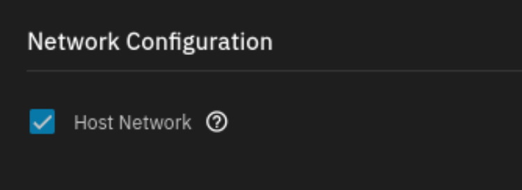 Host Network option